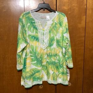 ALFRED DUNNER- Woman’s Quarter Length Sleeves Dress Shirt (1X)